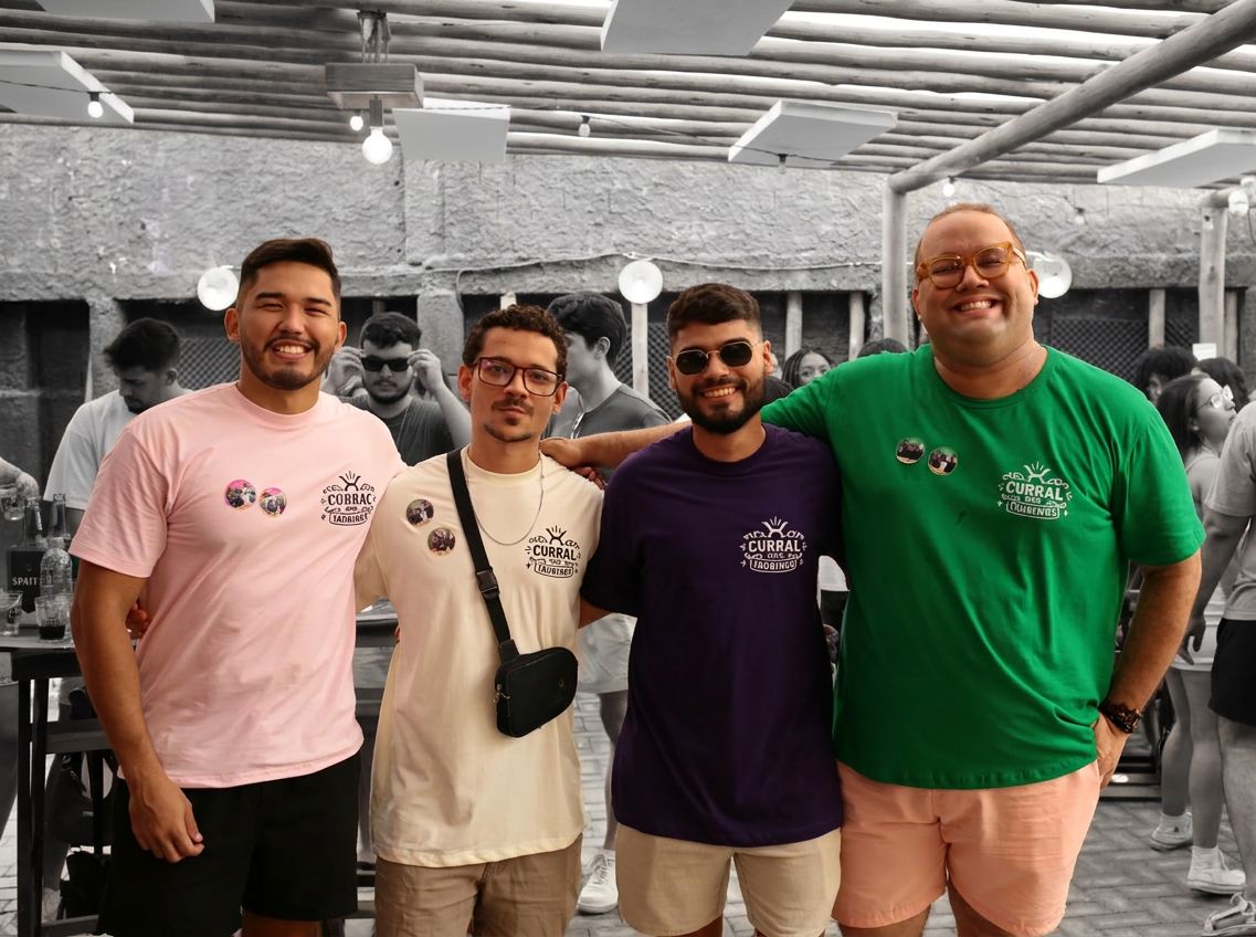 Os quatro taurinos juntos no evento